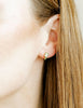 Pickleball Gold Flat Back Screw Back Earrings