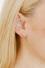 Poppy Gold CZ Flat Back Screwback Stud Earrings
