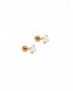 Venus Opal White Screwback Stud Earrings