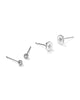 Arlene Stud Earrings Set in White CZ