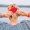 Red Shooting Star Flat Hair Clip