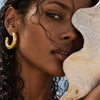 Donni Large Brushed Tube Hoop Earring