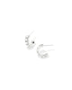 Krista Huggie Earring in White Pearl