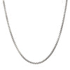 3.6mm 925 Italy Silver Black Rhodium Plated Brushed Satin Finish Box Chain Necklace