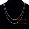 1.5mm 925 Italy Silver Polished Finish Snake Chain Necklace with Flat Lobster Clasp
