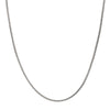 2.4mm 925 Italy Silver Black Rhodium Plated Brushed Satin Finish Snake Chain Necklace