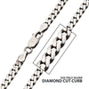 3.6mm 925 Italy Silver Black Rhodium Plated Brushed Satin Finish Diamond Cut Curb Chain Necklace