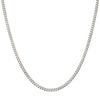 4.4mm 925 Italy Silver Black Rhodium Plated Brushed Satin Finish Diamond Cut Curb Chain Necklace