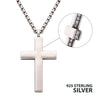 Sterling Silver Antique Finish Cross Necklace with CZ Accents