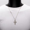 Sterling Silver Hammered Anqitue Cross Necklace