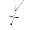 Sterling Silver Classica Cross Pendant with Flat Diamond Cut Chain