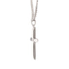 Sterling Silver Classica Cross Pendant with Flat Diamond Cut Chain