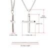 Sterling Silver Classica Cross Pendant with Flat Diamond Cut Chain