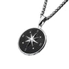 Compass Pendant Necklace in Black IP & Stainless Steel