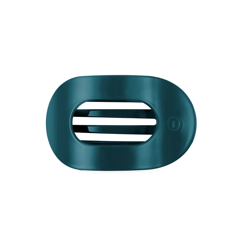 Flat Round Teal With it Hair Clip