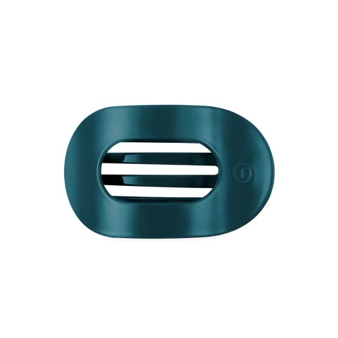 Flat Round Teal With it Hair Clip