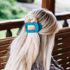 Flat Round Teal With it Hair Clip