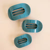 Flat Round Teal With it Hair Clip