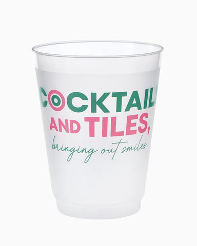 Tiles & Smiles Frosted Cups