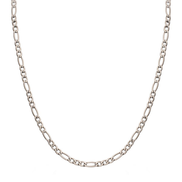 Titanium 4.7mm Figaro Chain Necklace