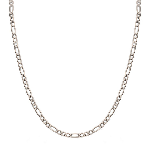 Titanium 4.7mm Figaro Chain Necklace