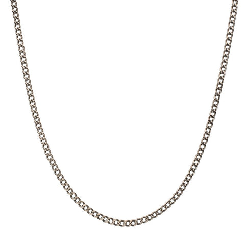 Titanium 4.35mm Flat Curb Chain Necklace
