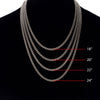Titanium 4.35mm Flat Curb Chain Necklace