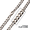 Titanium 4.35mm Flat Curb Chain Necklace