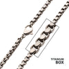 Titanium 3mm Box Chain Necklace