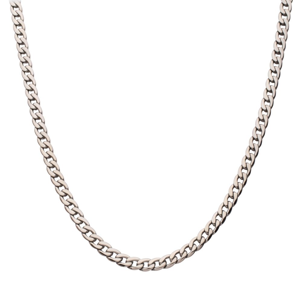Titanium 7.4mm Curb Chain Necklace