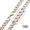 Titanium 7.4mm Curb Chain Necklace