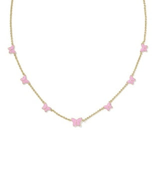 Lillia Butterfly Enamel Strand Necklace
