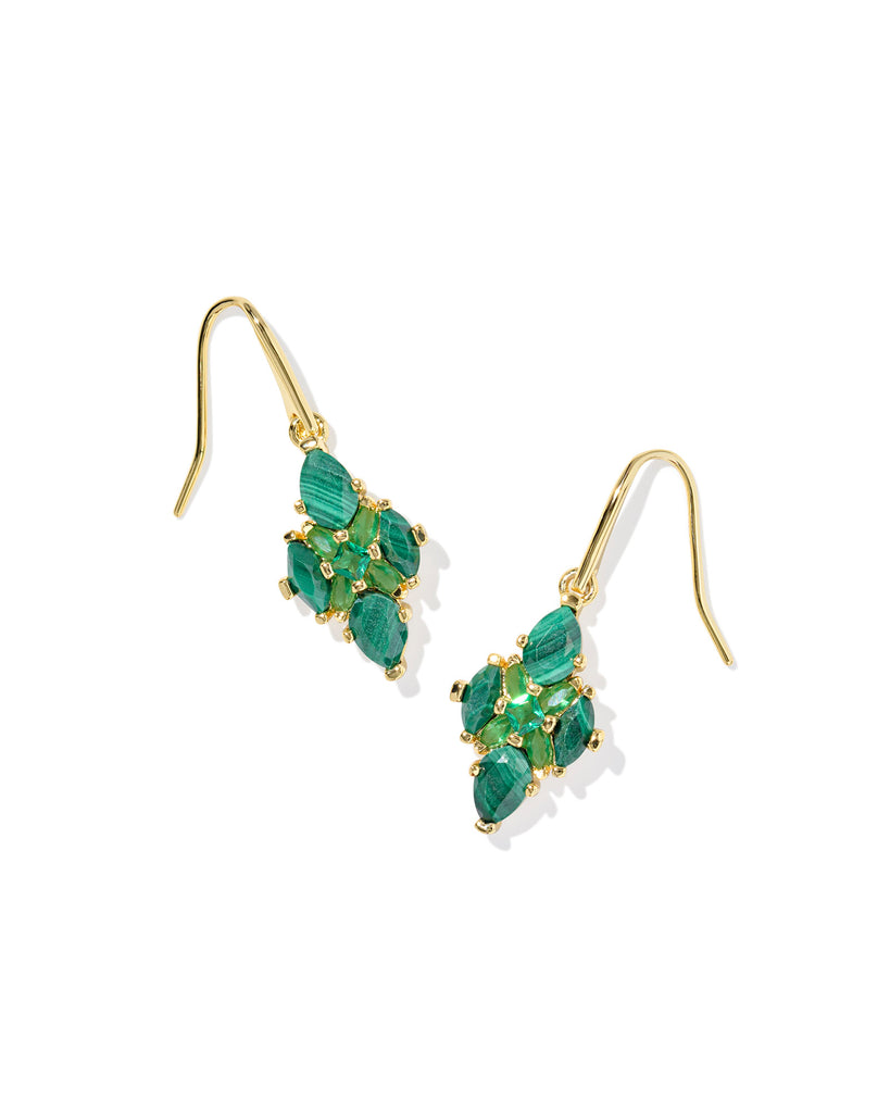 Abbie Gold Crystal Drop Earrings