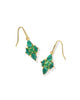 Abbie Gold Crystal Drop Earrings