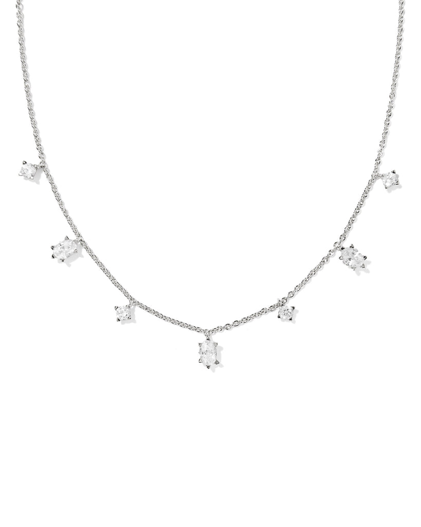 Cailin Strand Necklace in White CZ