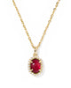 Daphne Gold Crystal Frame Pendant Necklace