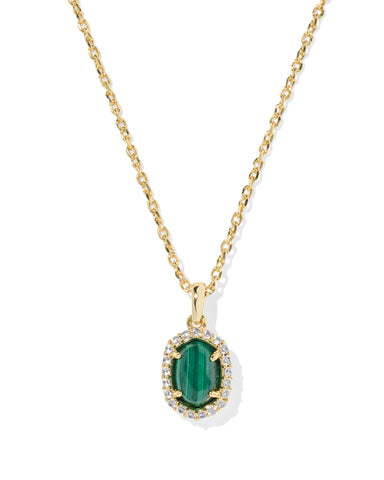 Daphne Gold Crystal Frame Pendant Necklace