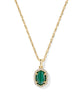 Daphne Gold Crystal Frame Pendant Necklace