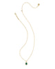 Daphne Gold Crystal Frame Pendant Necklace