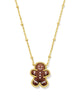 Gingerbread Short Pendant Necklace in Brown Goldstone
