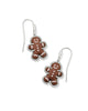 Gingerbread Drop Earrings in Brown Goldstone