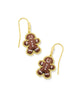 Gingerbread Drop Earrings in Brown Goldstone