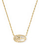 Elisa Gold Bow Short Pendant Necklace