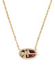 Elisa Gold Bow Short Pendant Necklace