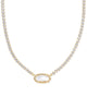 Elisa Tennis Necklace in Ivory Mother of Pearl