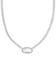 Elisa Tennis Necklace in Ivory Mother of Pearl