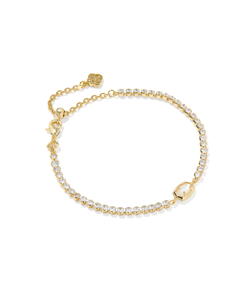 Emilie Tennis Bracelet in Ivory Mother of Pearl