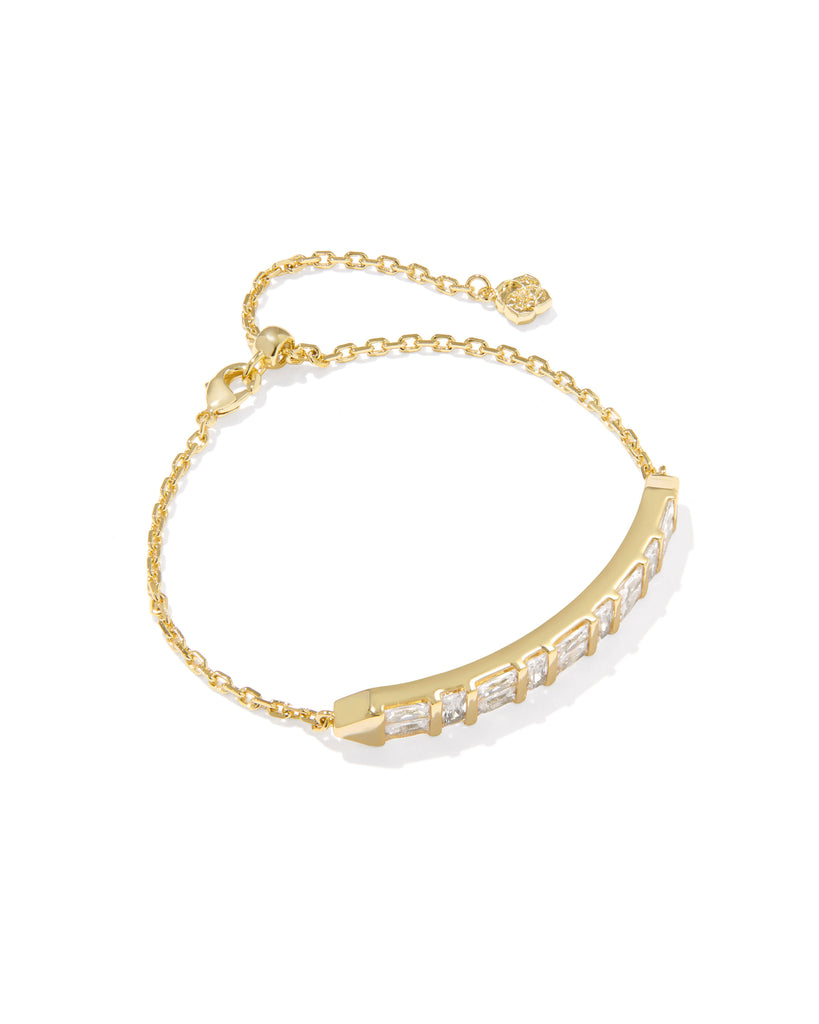 Jamie Delicate Chain Bracelet in White CZ