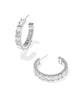 Jamie Hoop Earrings in White CZ
