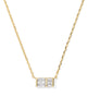 Jamie Short Pendant Necklace in White CZ